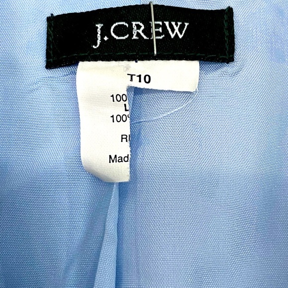 J. Crew Schoolboy Jacket/Blazer, Herringbone Weave, Cool Cotton Blend. Sz T10 - Picture 4 of 7